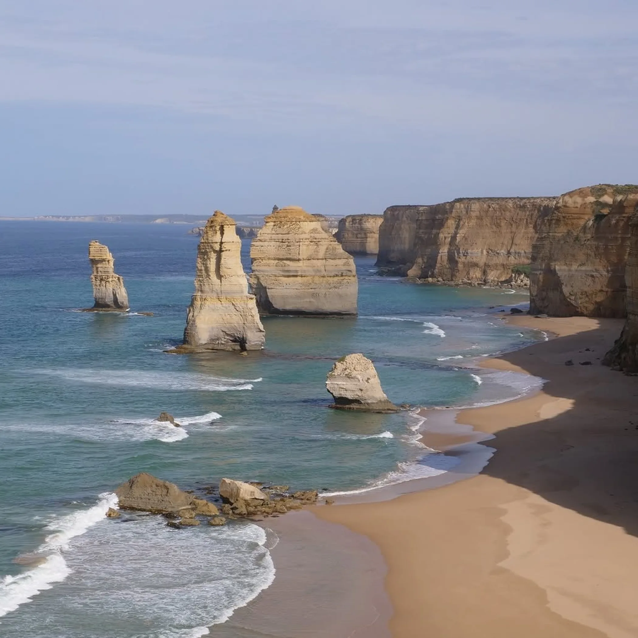 twelve apostles limestone stacks ocean coast